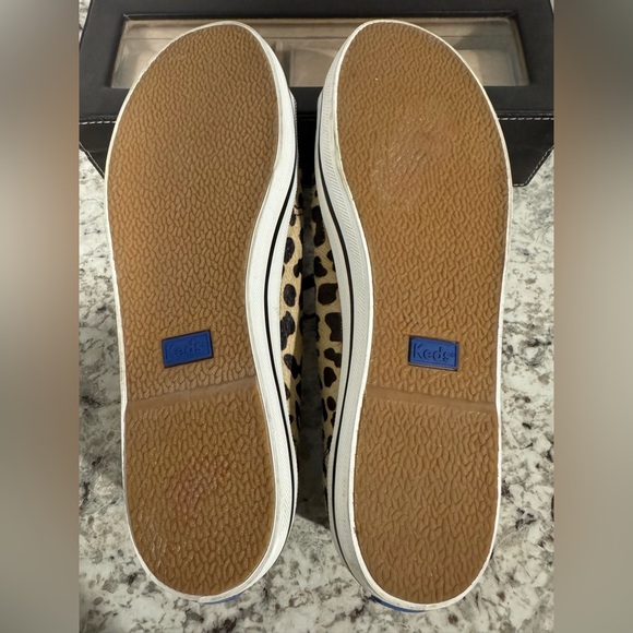 Keds for Kate Spade kickstart genuine calf hair sneaker Tan Leopard Size 7 - Picture 10 of 11